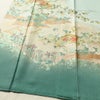 訪問着 良品 金駒刺繍 綸子 正絹 木の葉・植物柄 袷仕立て 身丈149.5cm 裄丈61.5cm リサイクル着物 着物 刺繍 箔 共八掛 金彩 入学式 卒業式 結婚式 七五三 お宮参り フォーマル 四季花 緑・うぐいす色_画像4