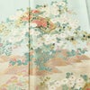 訪問着 良品 金駒刺繍 綸子 正絹 木の葉・植物柄 袷仕立て 身丈149.5cm 裄丈61.5cm リサイクル着物 着物 刺繍 箔 共八掛 金彩 入学式 卒業式 結婚式 七五三 お宮参り フォーマル 四季花 緑・うぐいす色_画像6