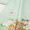 訪問着 良品 金駒刺繍 綸子 正絹 木の葉・植物柄 袷仕立て 身丈149.5cm 裄丈61.5cm リサイクル着物 着物 刺繍 箔 共八掛 金彩 入学式 卒業式 結婚式 七五三 お宮参り フォーマル 四季花 緑・うぐいす色_画像16