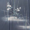 訪問着 良品 落款入り しつけ糸付き 縮緬 正絹 木の葉・植物柄 袷仕立て 身丈156.5cm 裄丈63cm リサイクル着物 着物 共八掛 入学式 卒業式 結婚式 七五三 お宮参り フォーマル 青・紺_画像6