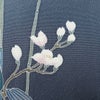 訪問着 良品 落款入り しつけ糸付き 縮緬 正絹 木の葉・植物柄 袷仕立て 身丈156.5cm 裄丈63cm リサイクル着物 着物 共八掛 入学式 卒業式 結婚式 七五三 お宮参り フォーマル 青・紺_画像8