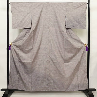 付け下げ 美品 しつけ糸付き 正絹 その他の柄 袷仕立て 身丈160cm 裄丈65cm リサイクル着物 着物 未使用品 紬地 紫・藤色