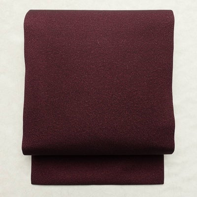名古屋帯 全通柄 美品 縮緬 正絹 その他の柄 名古屋仕立て なごや帯 リサイクル帯 帯 紫・藤色