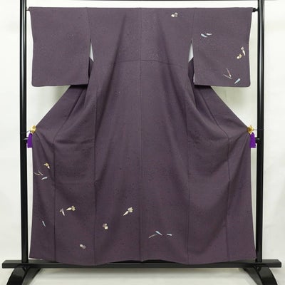 訪問着 良品 二代目清次郎 落款入り 正絹 その他の柄 袷仕立て 身丈156cm 裄丈65cm リサイクル着物 着物 フォーマル シンプル 紫・藤色